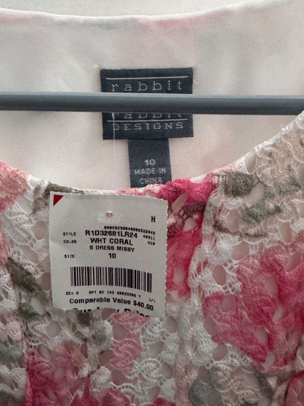 NWT Rabbit Rabbit Designs Lace Dress Size 10 - Picture 3 of 3